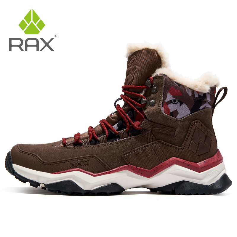 RAX Wodoodporne buty turystyczne Mężczyźni Zimowe trampki outdoorowe dla mężczyzn Buty śniegowe Pluszowe górskie buty śnieżne Outdoor Tourism Buty do joggingu