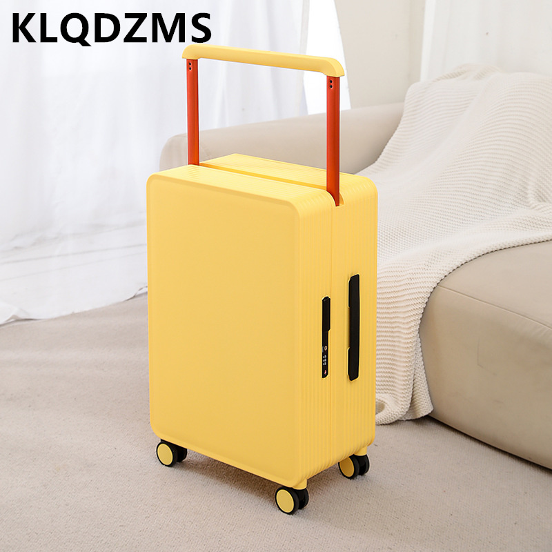 Klqdzms เคส kopor perjalanan ล้อลากอเนกประสงค์สำหรับผู้ชายและผู้หญิงกล่องขึ้นเครื่องกระเป๋าถือเดินทางขนาด20 "24นิ้ว