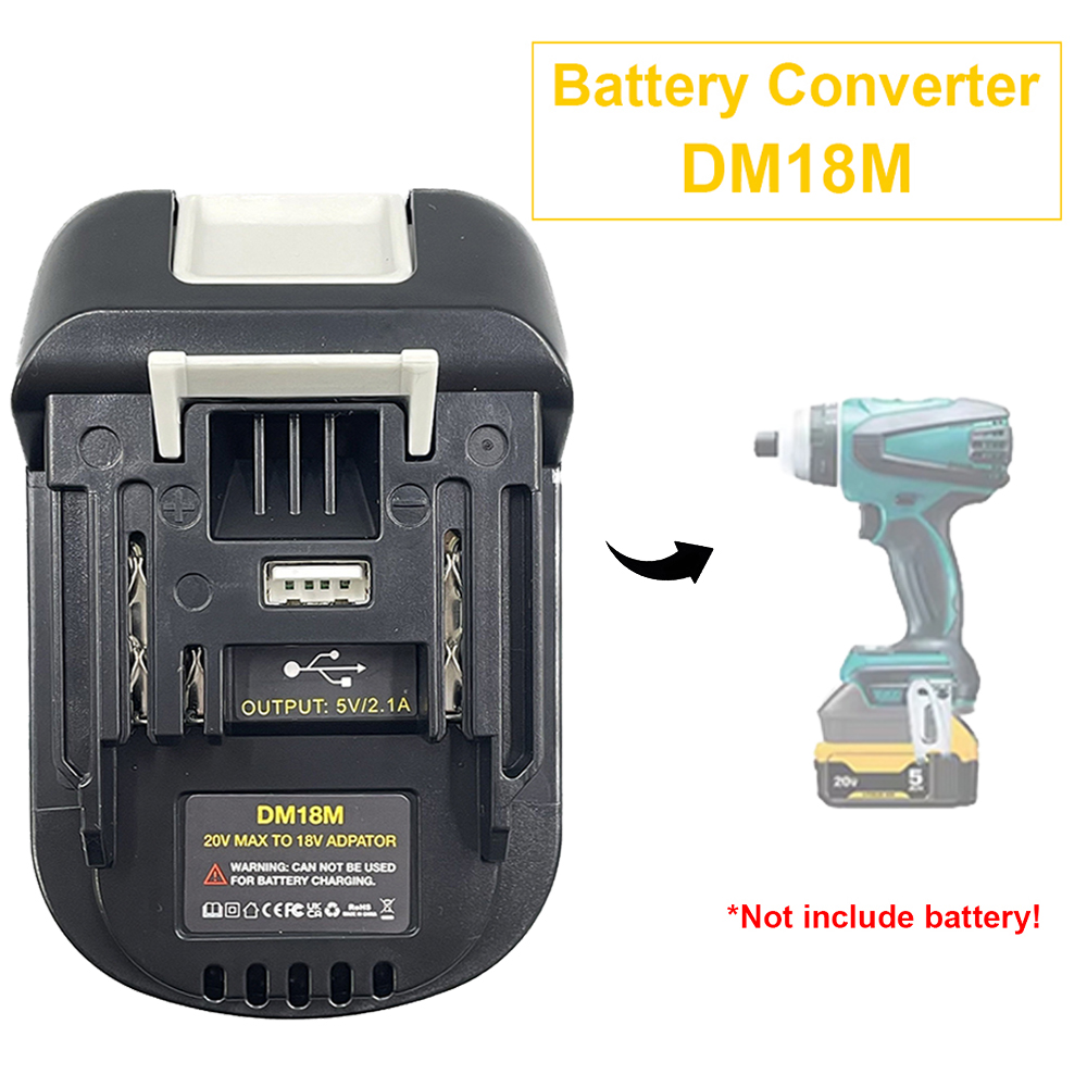Electric Power Tool Adapter Converter Battery Adapter for Dewalt DCB200 DCB205 20V Lithium to for Makita BL1830