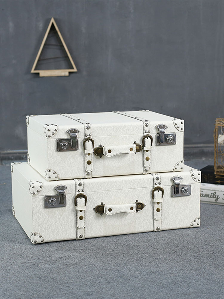 Maleta Vintage de lujo personalizada, caja de estar, equipaje de viaje, organizadores de ropa, caja de almacenamiento, cajas de madera de gran capacidad