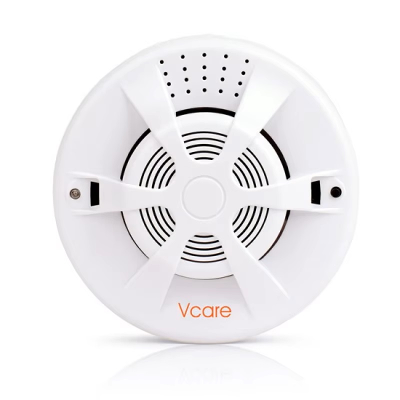 433Mhz Wireless Smoke Sensor for Vcare Smart Home Alarm System with Automatic Detection Sound-Light and Red LED Fast Blink Alert