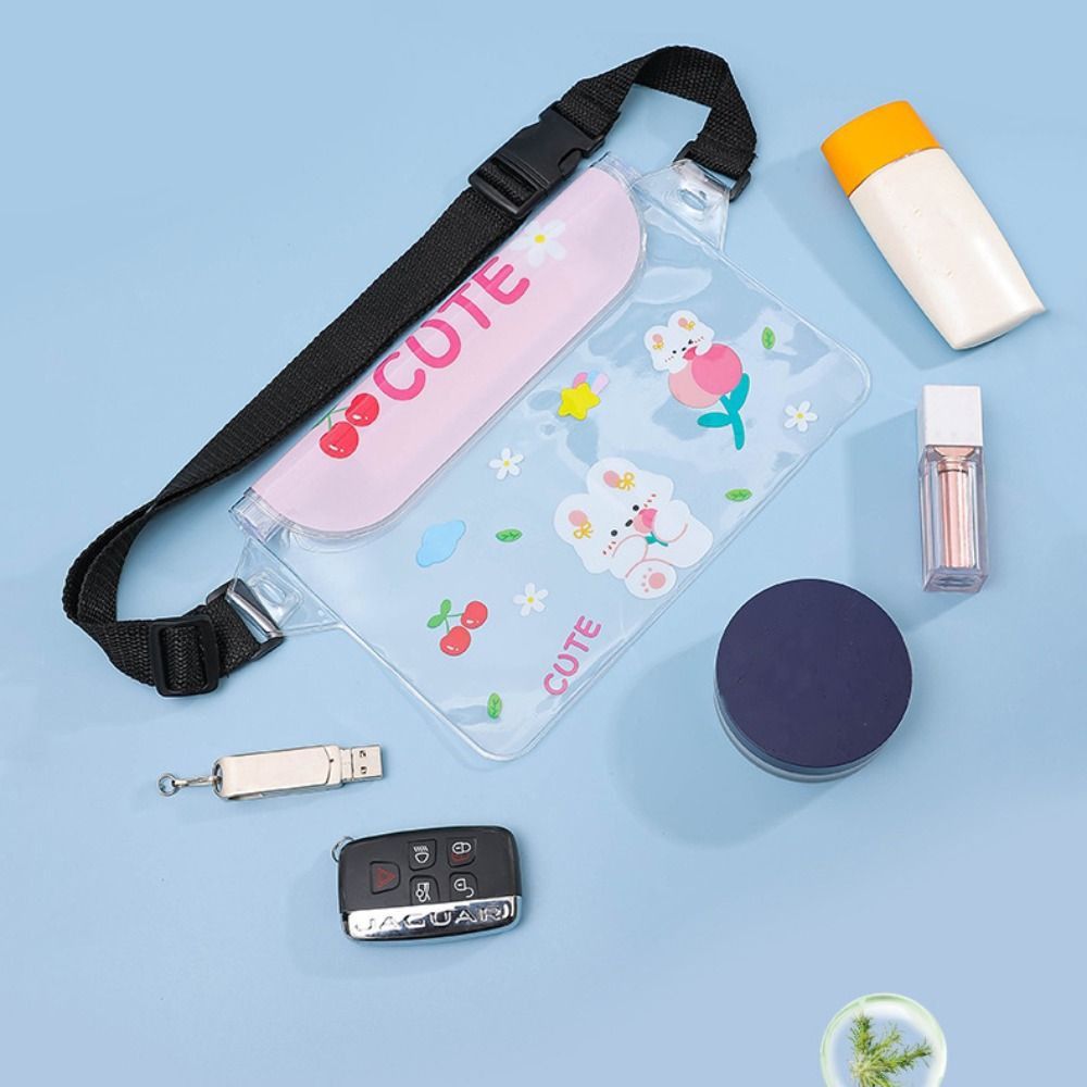 Cartoon Water-Sprinkling Festival Waist Bag Portable Fashion Phone Case Transparent Cute Phone Waterproof Bag Swimming