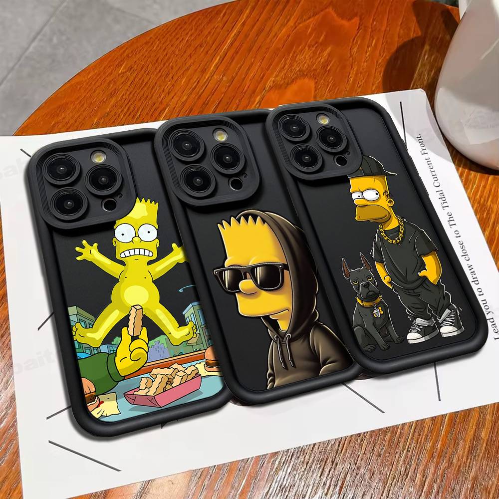 Funny Cartoon S-Simpsons Phone Case Silicone Phone Case For IPhone 17 Air 17 16 15 14 13 12 11 Plus Pro Max Shockproof