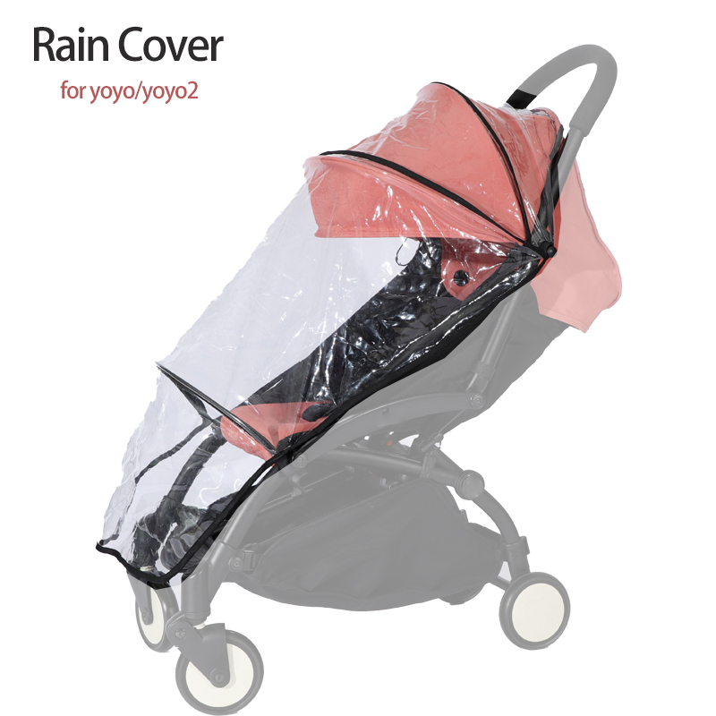 Capa de chuva para carrinho de bebê, capa de chuva para yoyo/yoya, material de segurança eva, à prova de vento, design 1:1, proteção completa, acessórios para carrinho