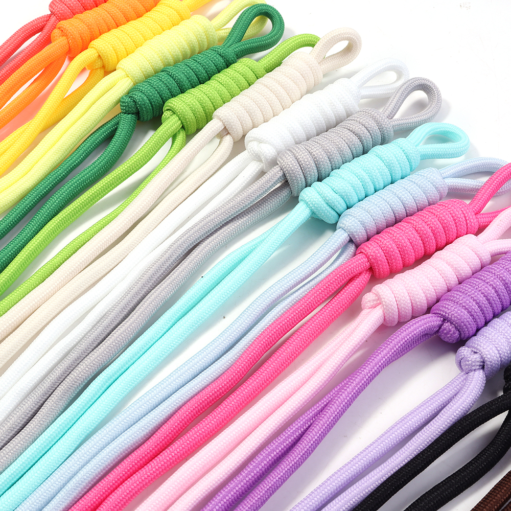 5 teile/los Bunte Geflochtene Lanyard Schlüsselbund Handgemachte Knoten Nylon Seil Schnur Gewinde Für DIY Schlüssel Kette Anhänger Tasche Zubehör