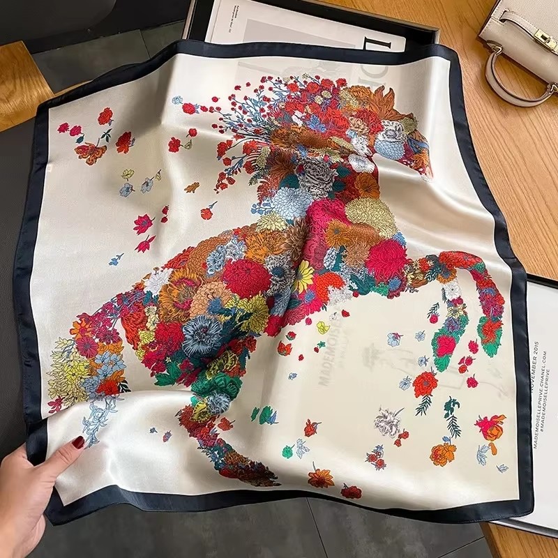 100% Moerbei Zijde Bandana Hoofdband Dames Driehoek Hoofddoek Haarbanden Lente Zomer Meisje Mode Decoratie Banden Haar Sjaal