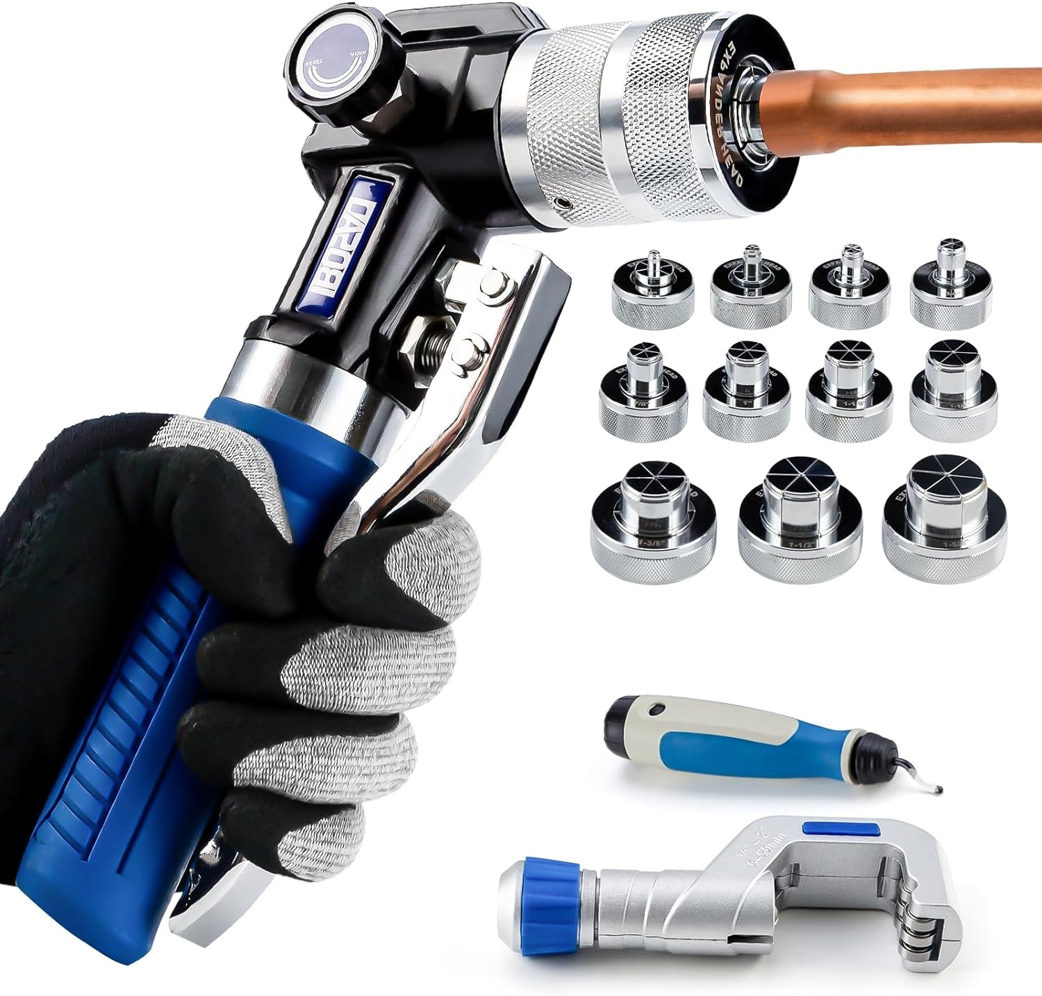 Expansor hidráulico HVAC, Kit de herramientas de balanceo hidráulico para tubos de cobre, herramienta expansora de tubos de cobre de 3/8 "a 1-5/8" VG-300AL