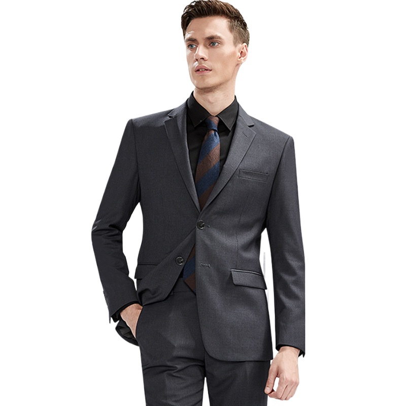 Pak Heren (Blazer+Broek) Mode Zakelijk Casual Slim-fit Formele kleding Banket Werk Engelse stijl Avondjurk Effen kleur pak