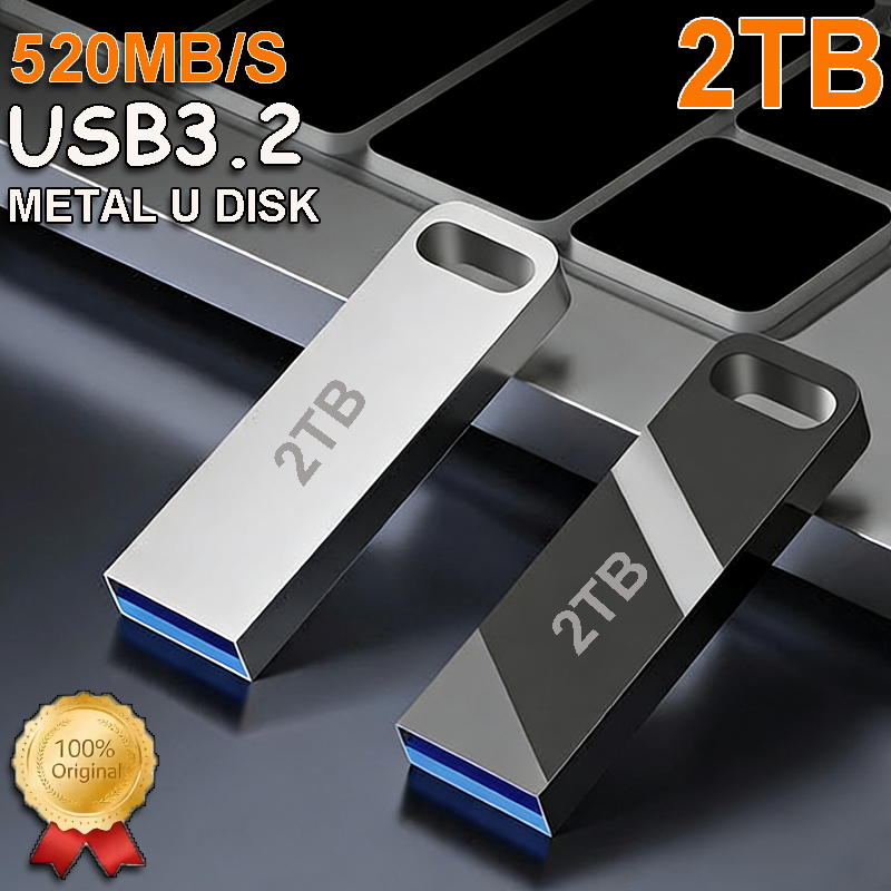 NEW Metal USB Adapter Flash Drive USB 3.0 128GB 256GB 512GB High Speed Metal Mini U Disk Pendrive 1TB 2TB Memory Stick