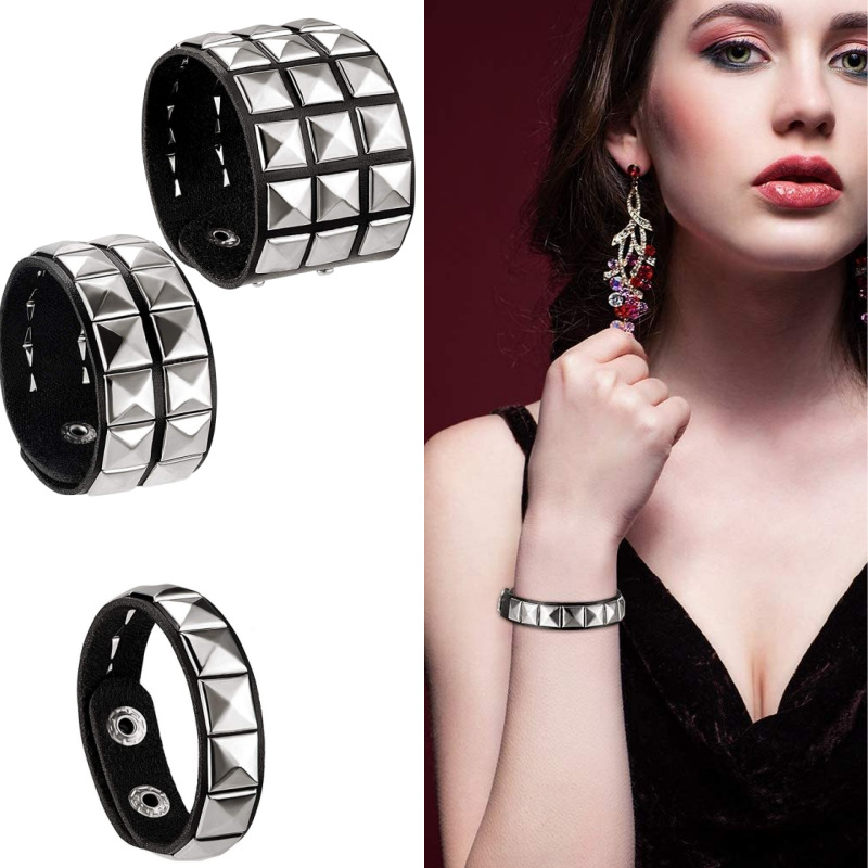 Hot Sale FashionPunk Hip-Hop Gothic Nail Bracelet Rivets Casual Couple Bracelet Party New Year's Christmas Valentine's Day Birth