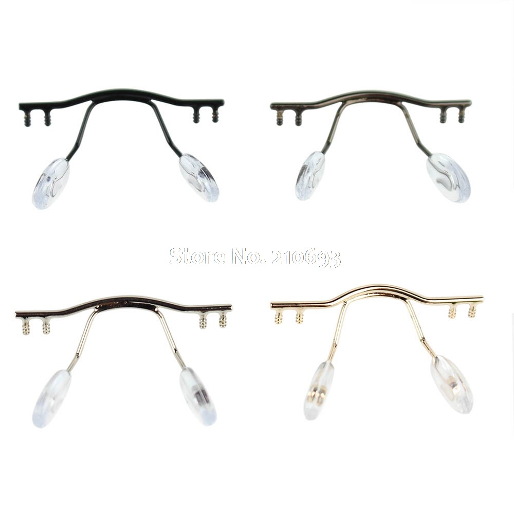 10 pièces lunettes pont lunettes plaquette nasale bras métal sans monture cadre optique pont plaquette nasale support accessoire lunettes