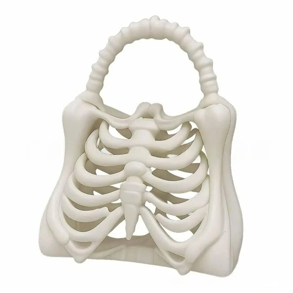Mode 3D-printen skelet handtas nieuwigheid kostuum gotische portemonnee ribbenkast vorm clutch bag cosplay