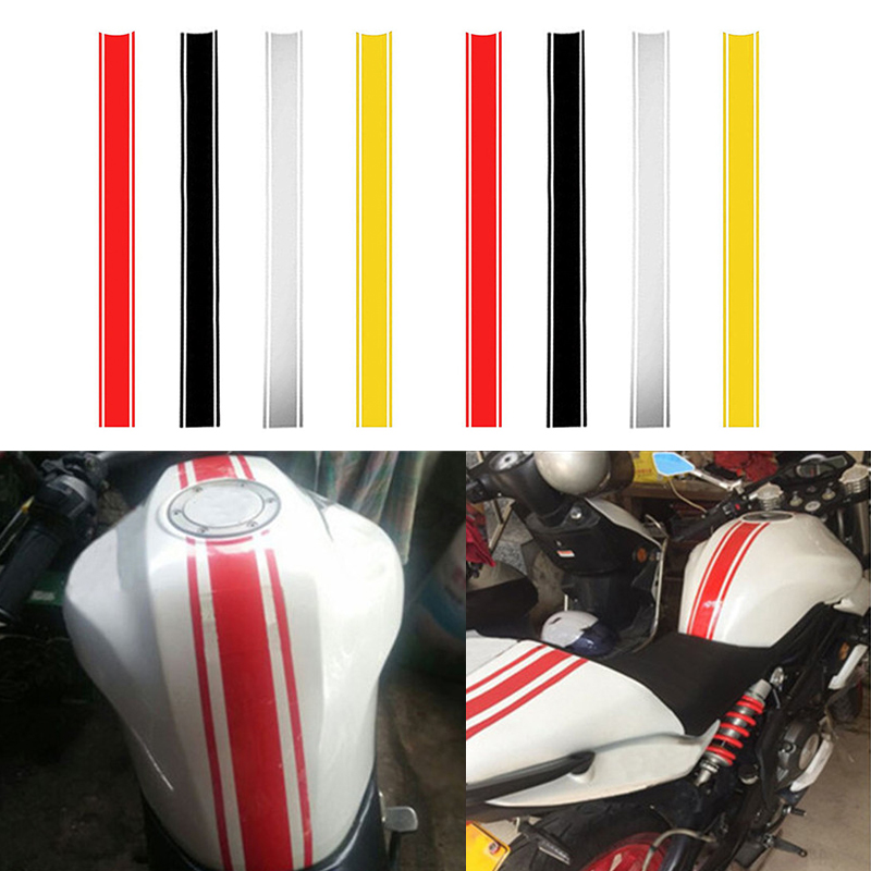 Autocollants réfléchissants imperméables pour couvercle de réservoir de carburant, 50cm, pour voiture et moto, bricolage, accessoires de moto de course