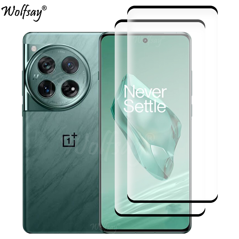 Kaca Tempered sarung penuh tepi melengkung 3D untuk OnePlus 12 pelindung layar untuk OnePlus 12 5G kaca untuk OnePlus 12 Glass 6.82 inci