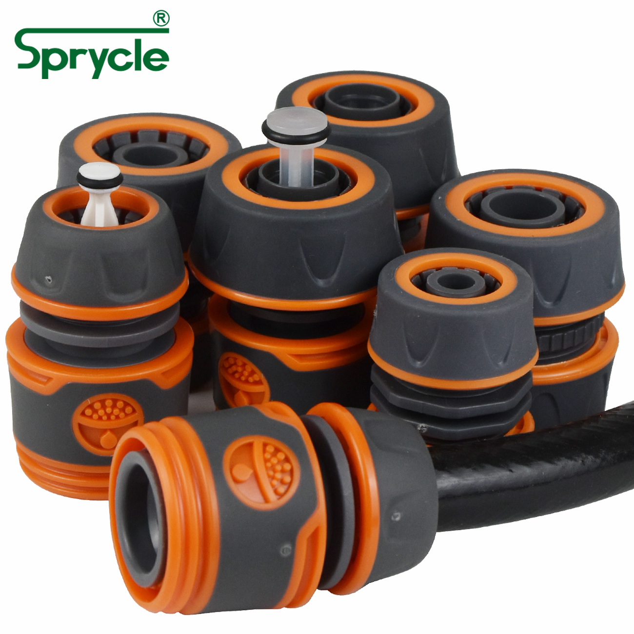 Sprycle 2pcs Garden Hose Quick Connector 1/2" 3/4" Inch Stopwater Connector Garden Tap Water Gun Coupler Watering Pipe Fitting