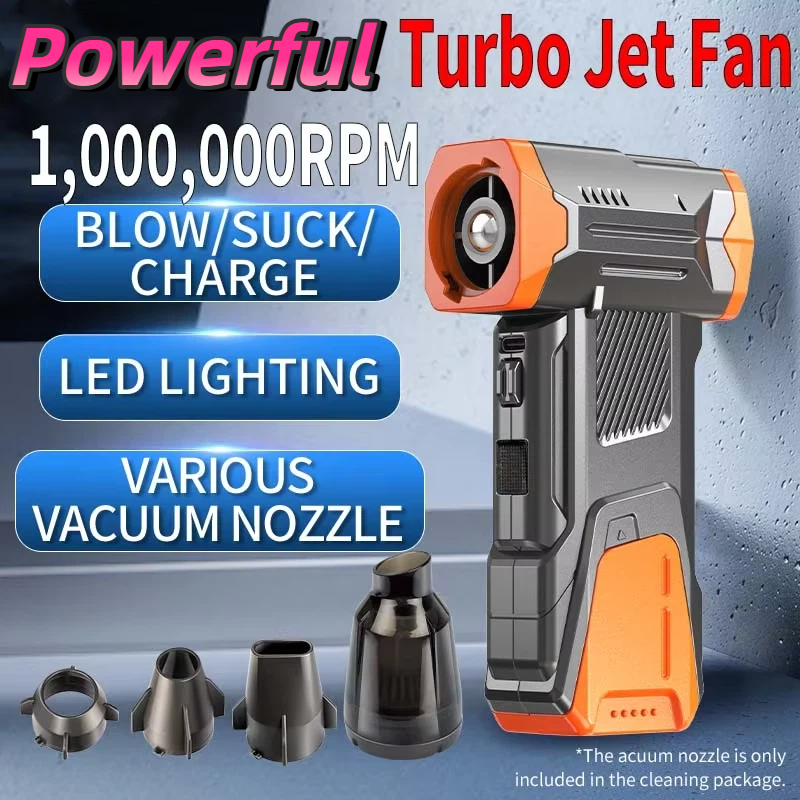 Super X6Pro Turbo Jet Fan 1000000RPM Бесщеточный 8000 мАч Мощный снегоочиститель Высокоскоростной пылевой вентилятор Мини-турбоструйный вентилятор Ручной вентилятор