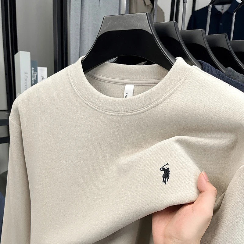 2025 camiseta de manga larga de moda para hombres 2025 otoño e invierno jersey de moda casual cuello redondo camisa deportiva cómoda