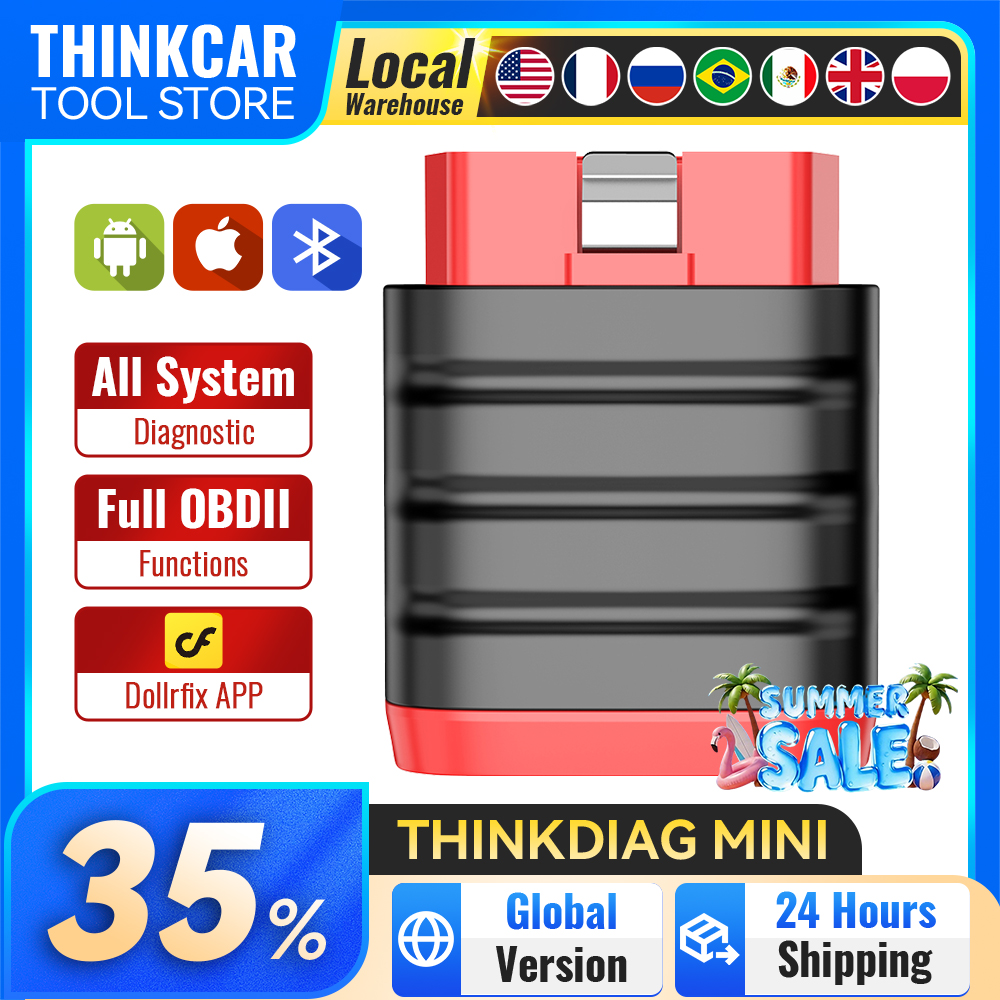 THINKCAR Thinkdiag Mini Bluetooth OBD2 сканер диагностический инструмент полносистемный автомобильный сканер проверка света двигателя инструмент для считывания кодов неисправностей