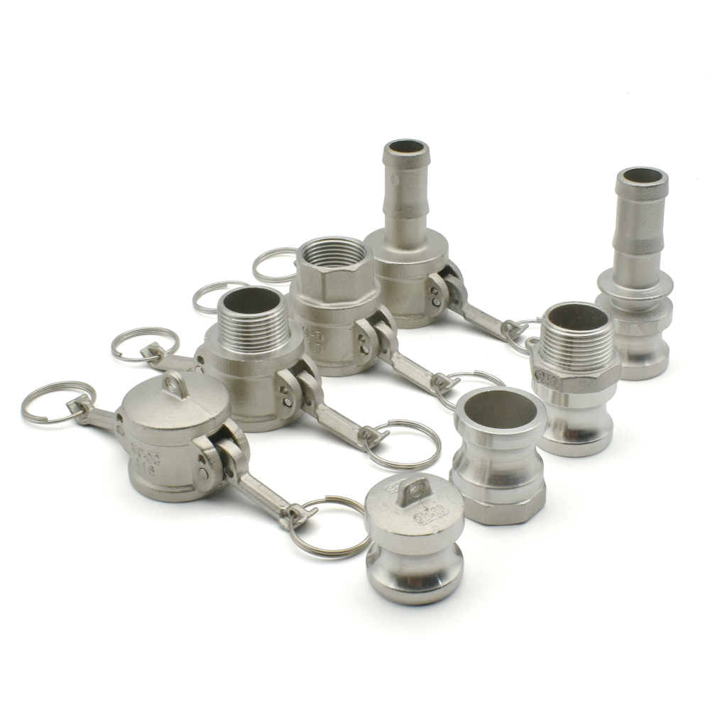 1/2 "3/4" 1 "1-1/4" 1-1/2 "2" SS304 Stainless Steel Homemade Cam Lock Joint Adapter Hook Cam Lock Quick Disconnect