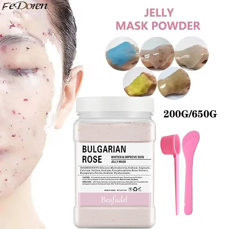 Jelly Mask Powder Soft Hydro Anti-aging Brighten Moisture Peel Off Facial Revitalizing คริสตัลขมิ้น DIY Rose Mask Skin Care
