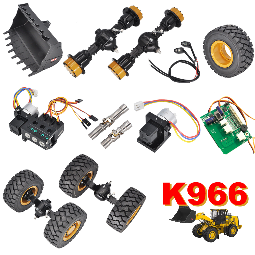 Kabolite K966 RC Loader Poros Gearbox Roda Katup Hidrolik Pompa Blok/Sendi Universal/Ember/Bagian Silinder Kemudi Boom