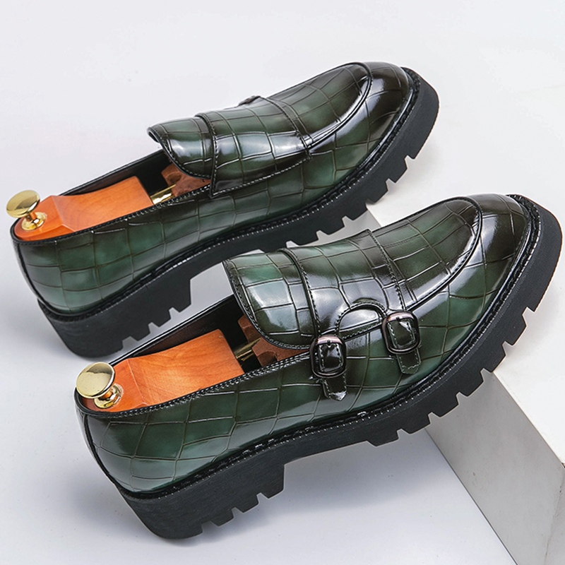Mocassini con plateau da uomo Scarpe casual classiche in pelle da uomo Abito da sposa Scarpe da lavoro casual per uomo Mocassini da ufficio sociale per feste