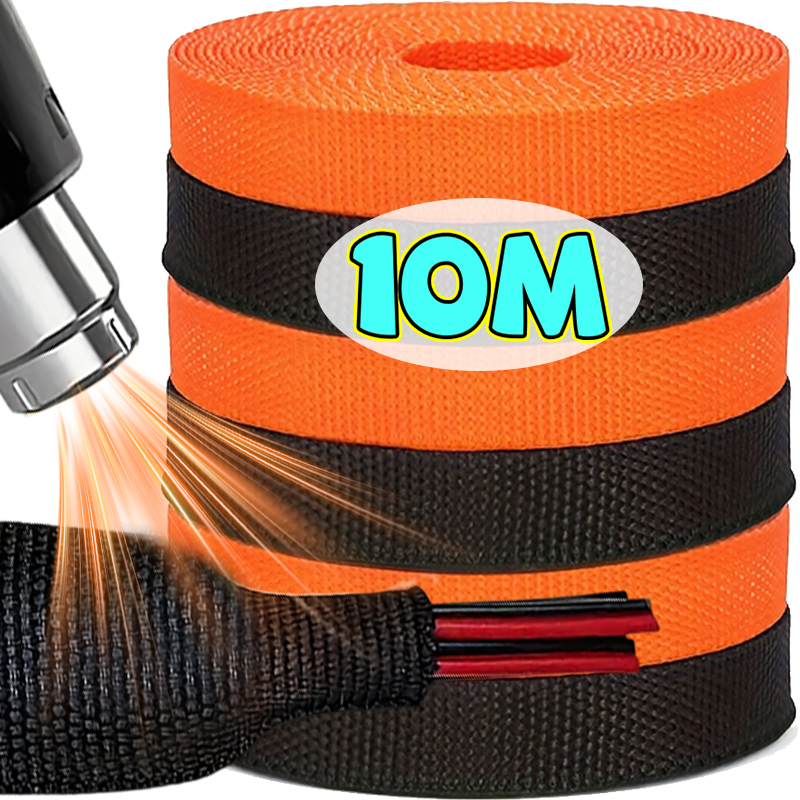 10/1M Braided Heat Shrink Tube Cable Sleeves Insulation Flam Retardant Wire Wrap Sheath Protection Covers Car Line Organizer