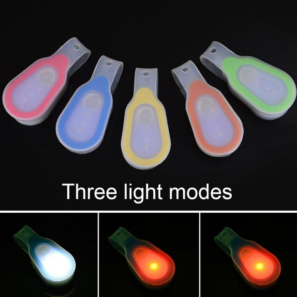 Luz de segurança led alimentada por bateria, luzes magnéticas de silicone com 3 modos de luz, lanterna para caminhadas, corrida, corrida