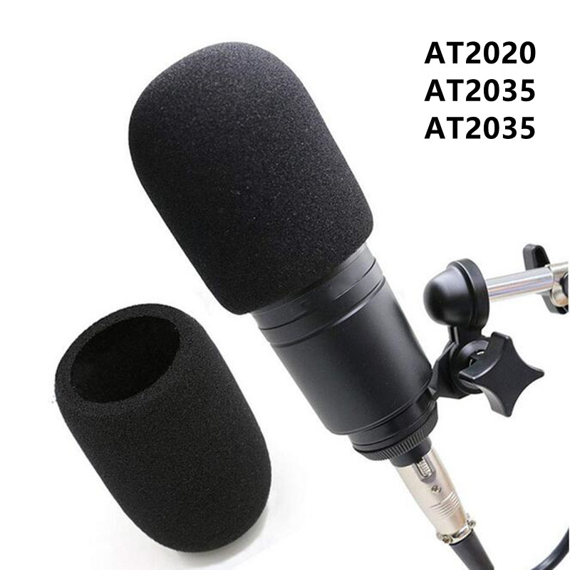 Для Audio Technica AT2020 пенопластовое ветровое стекло микрофона, крышка микрофона, поп-фильтр для Audio Technica ATR2500 AT2035 и других больших микрофонов
