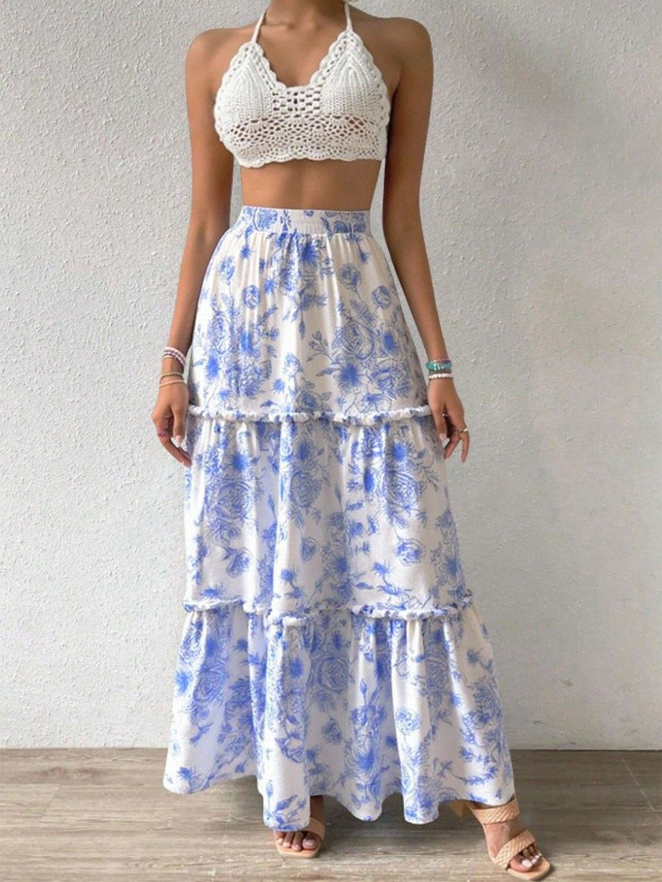 Falda blanca de otoño para mujer, falda con borde de hoja de loto de cintura alta, Falda plisada de Color sólido, falda de pastel cómoda a la moda