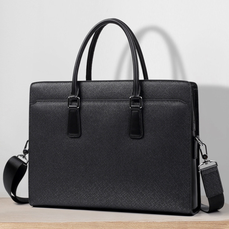 Neue Echte Umhängetasche Männer Leder Handtasche Business-Mode Anti-diebstahl Passwort Lock Tasche High-end-Gefühlen 14 zoll männer Aktentasche