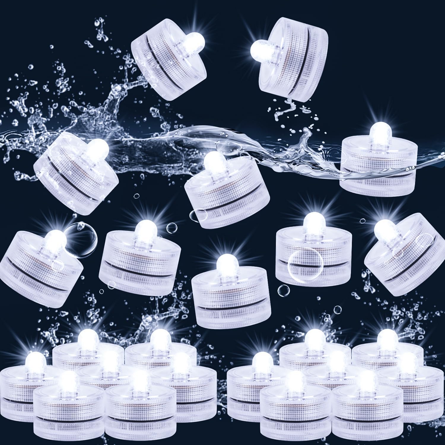 Velas led sem chama, luz à prova d'água, luzes de chá subaquáticas, piscina, luzes led, decoração, lâmpada, vela para parte de casamento