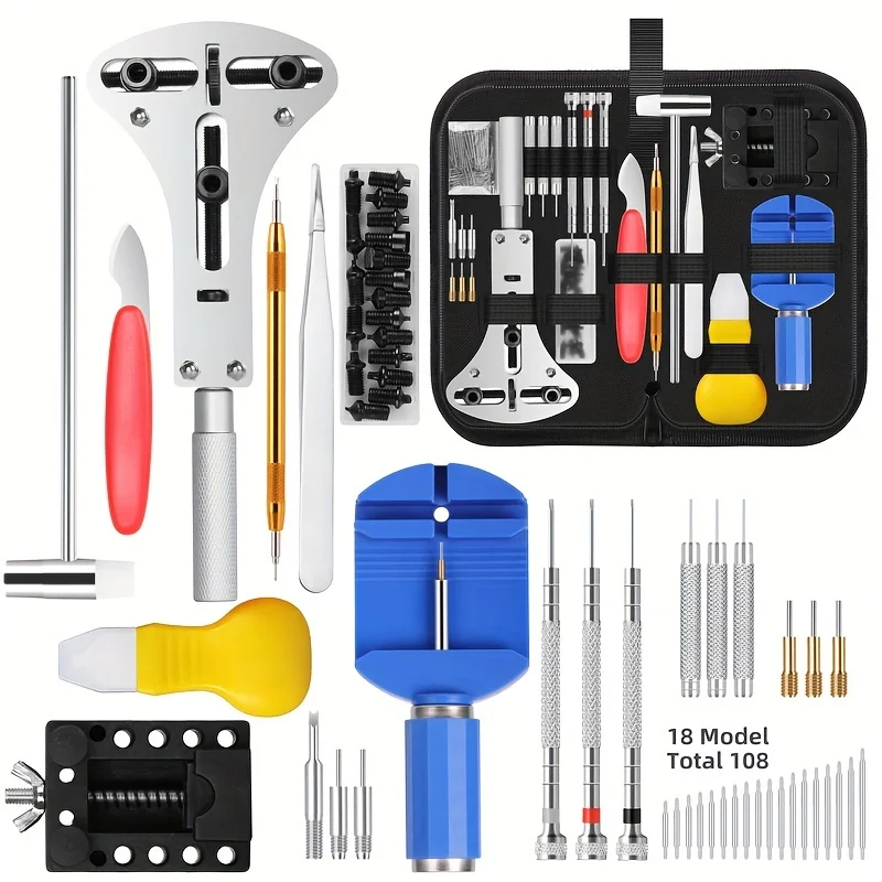 147 pz/set Orologiaio Riparazione di Orologi Kit di Strumenti di Riparazione, Set di Barre di Rimozione della Cassa, Strumento di Orologio di Marca Convenienza