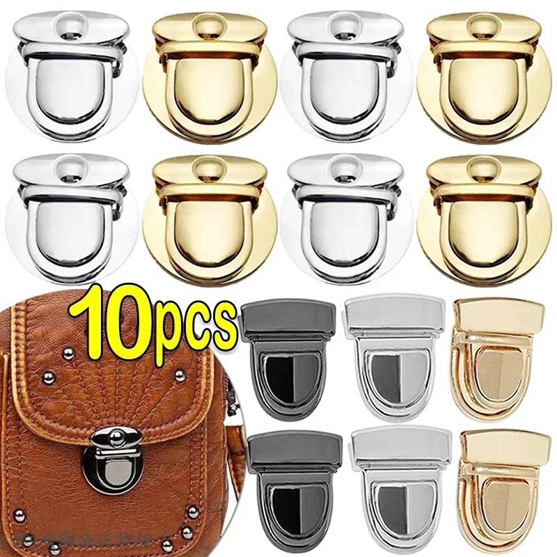 5/10pcs Metal Locks Bag Clasp Catch Buckles for Handbags Purse DIY Craft Hardware Case Bag Accessories Tote Closures Snap Clasps