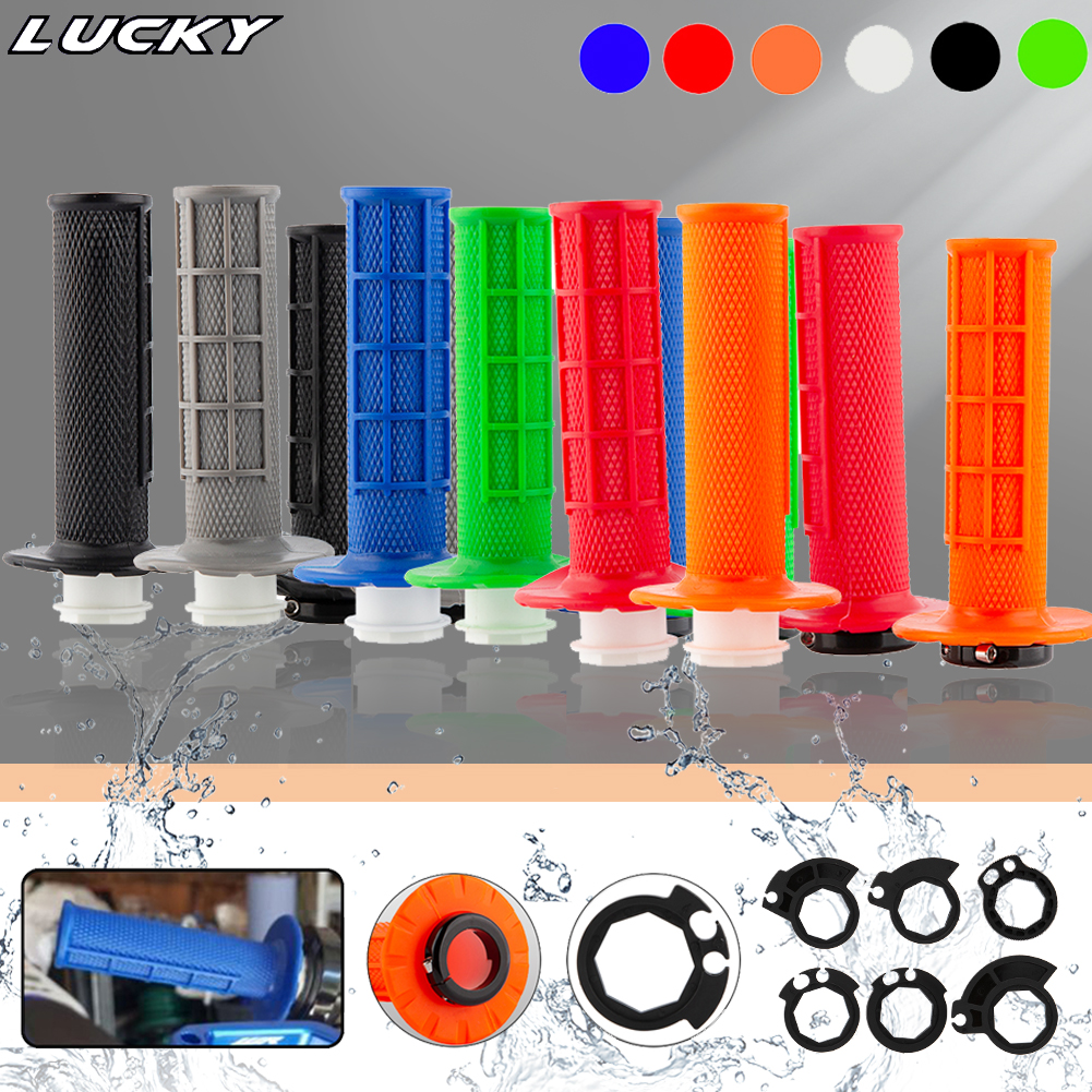 Motorradgriffe 7/8" 22mm Handgriff mit Snap-on Cam Lock-on Griffe Dirt Bike Lenkergriffe für KTM CRF SXF EXC Universal