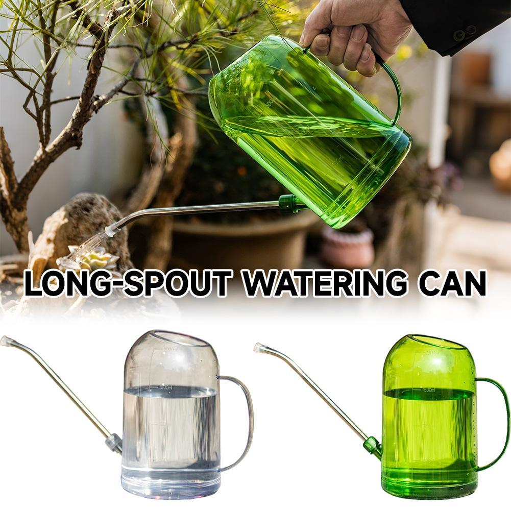 1L gieter met lange uitloop en tuinschepset, tuinirrigatie spuitpot voor binnen- en buitenplanten, bloemen ﻿