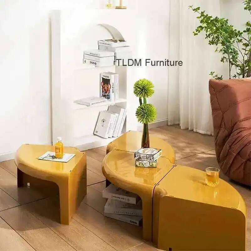 Home Nordic Ronde Kleur Bijzettafel Creatieve ABS Plastic Salontafels Moderne Designer Woonkamer Meubels Opberghoek Hoektafel