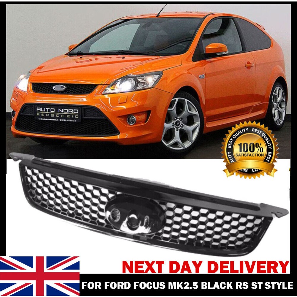 Pièce avant et supérieure en NEYCOMB pour salle de bain, pour FORD FOCUS MK2.5 MK2 RS ST STYLE SPORT dirSS noir