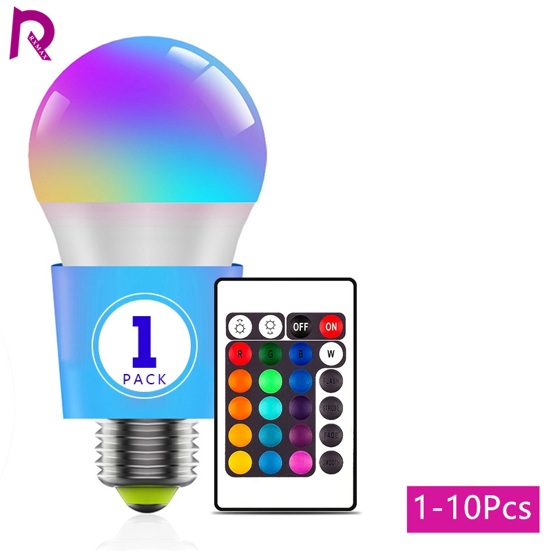 1-10 stücke LED RGB Birne Fernbedienung Mehrfarbige Lampen AC220V E27 Dimmbare Lampada Bombilla Wohnzimmer Hause Leuchte für hause