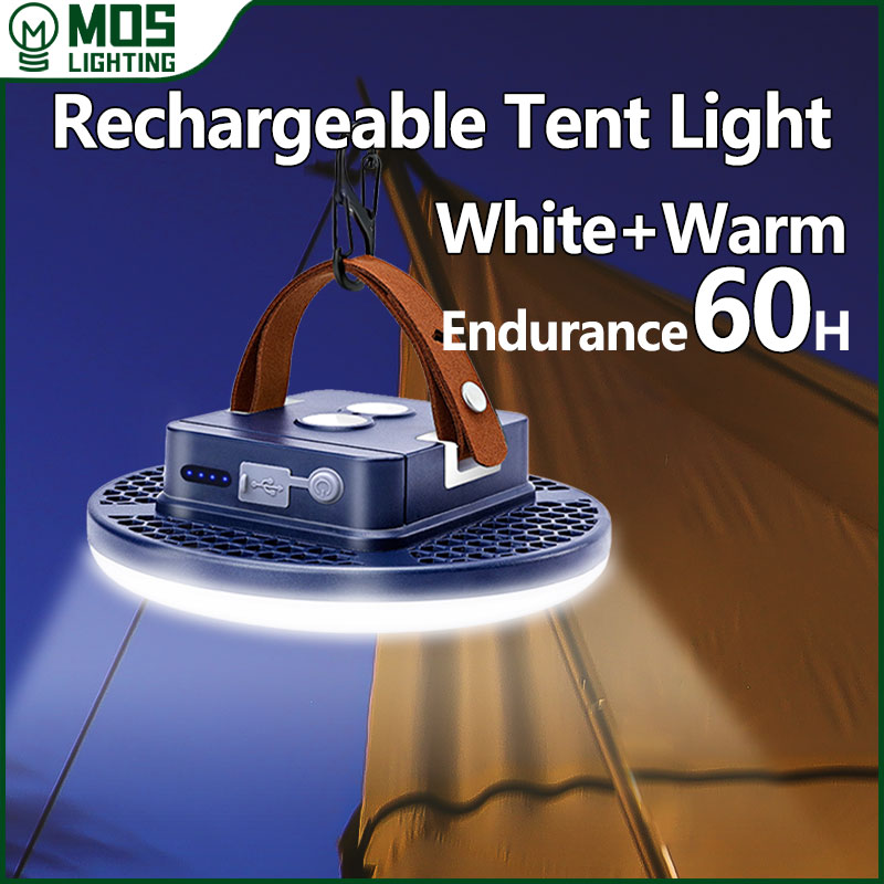 Luz de Camping recargable, linterna de pesca al aire libre, linterna de tienda, trabajo, emergencia, montañismo, iluminación nocturna LED