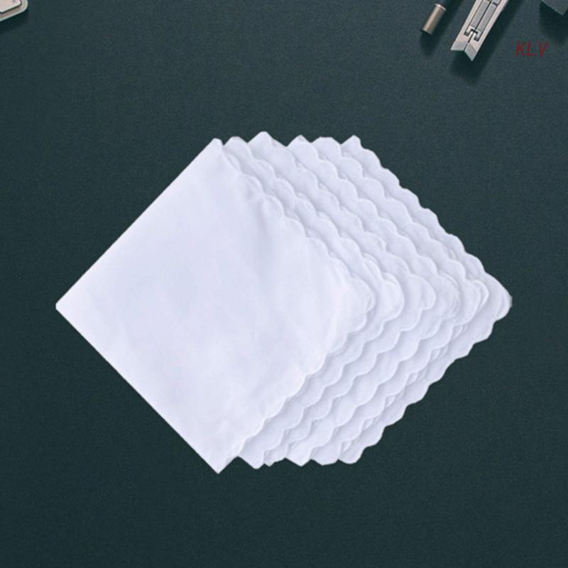 30x30cm Männer Frauen Baumwolle Taschen tücher feste weiße Taschen tücher Einst ecktuch Handtuch DIY Malerei Taschen tücher für Frauen