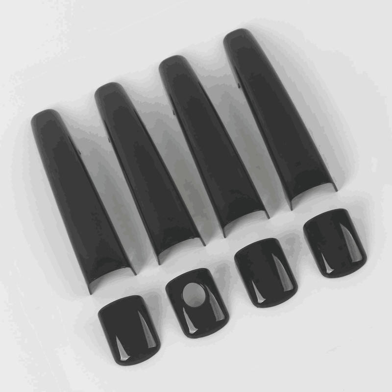 PER CITROEN C4 C4 PICASSO C6 PEUGEOT 207 308 407 Nero In Fibra di Carbonio Auto Maniglia Della Porta Della Copertura Trim Adesivo Styling Accessori Auto