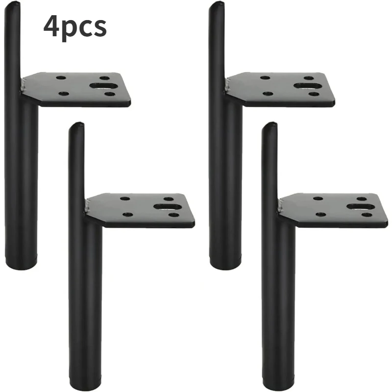 4pcs Chair Base Custom Made Matt Black Textural Furniture Accessories For Cabinet Stylish Metal Iron Sofa Stands  15cm 20cm