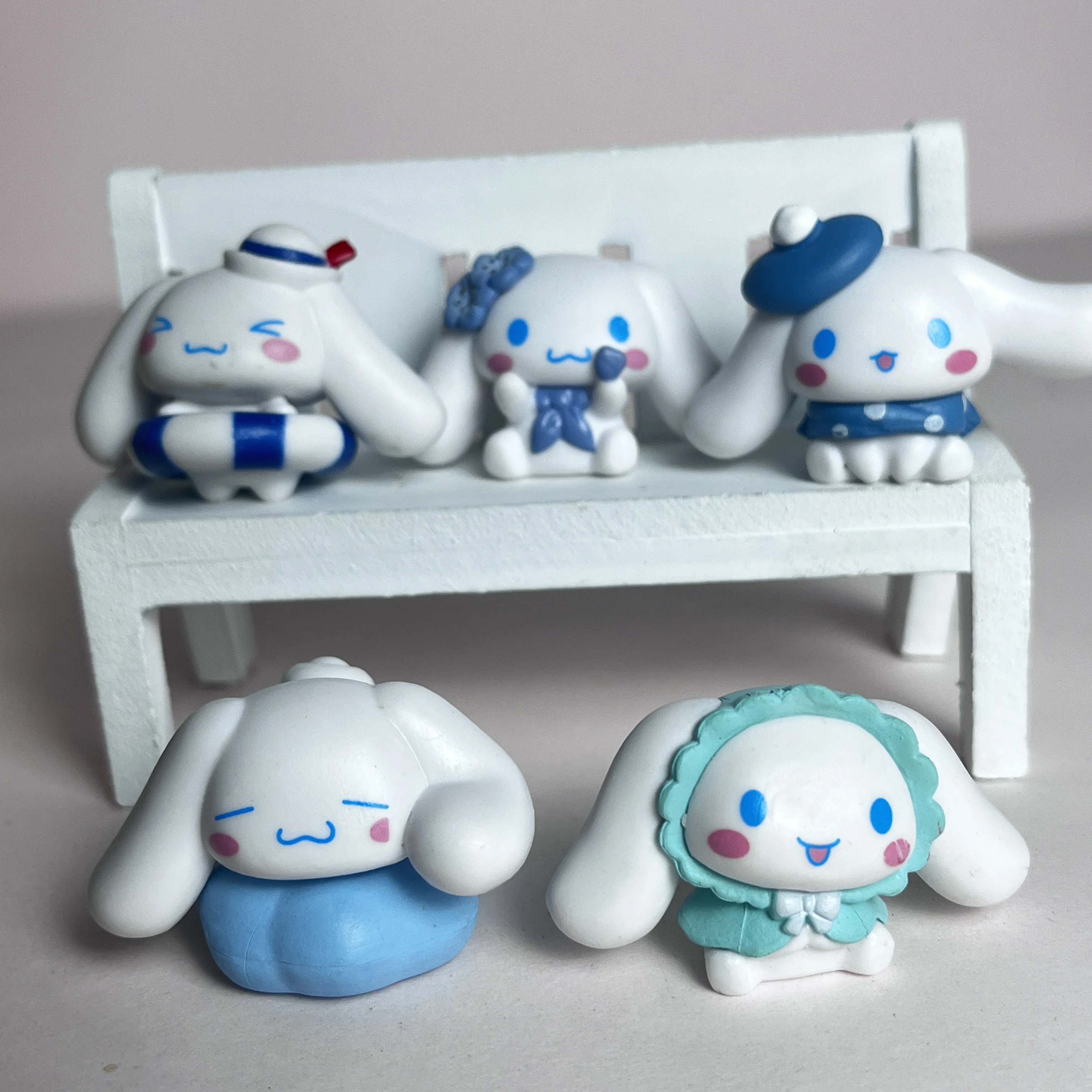 Caixa Surpresa Kawaii Cinnamoroll Gasha, Figura de Anime em PVC, Brinquedo Artesanal, Bonecas de Anime, Ornamentos, Presentes para Crianças