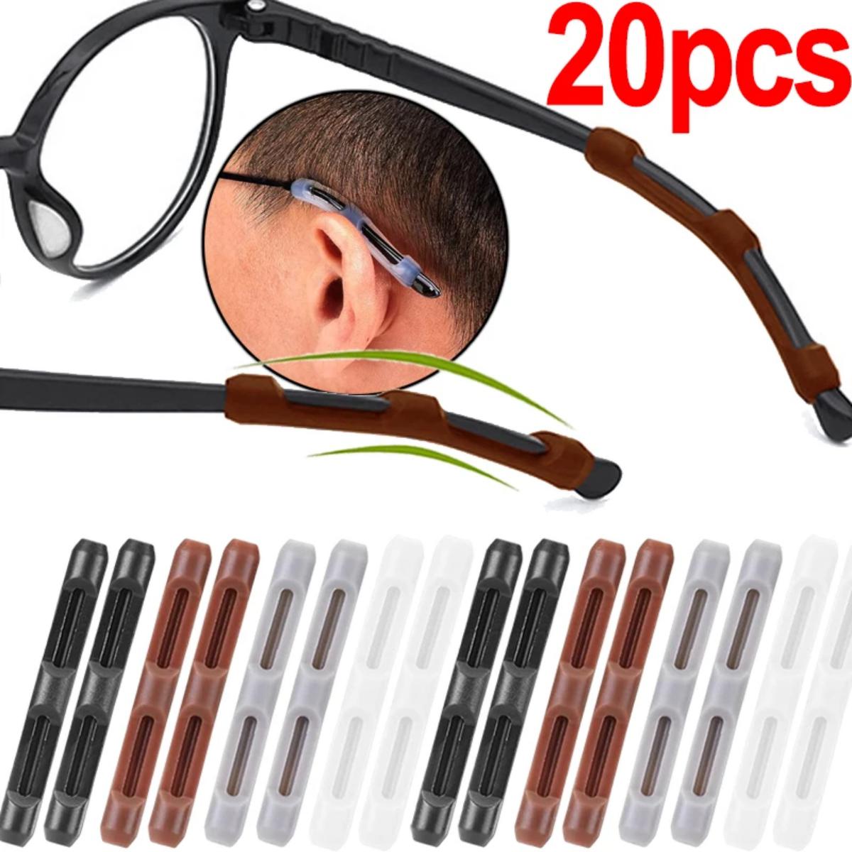 10/20 pçs óculos antiderrapante manga de silicone olho quadro perna arrastar fixo orelha gancho suporte anti-queda artefato óculos acessórios
