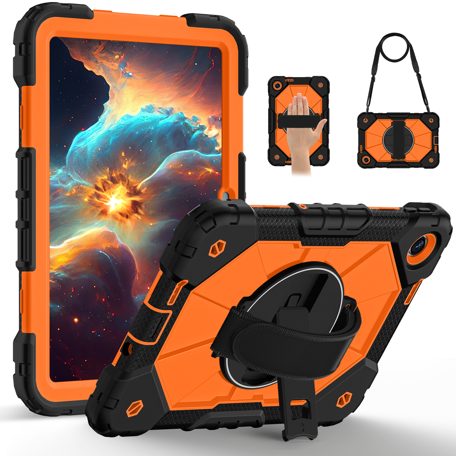 Casing Tablet Untuk Redmi Pad 2 11 2025 Penutup Anti Guncangan Redmi Pad 2 9.7 SE 9.72026 Dudukan Putar 360 Derajat Tali Selempang Tangan dan Bahu Funda