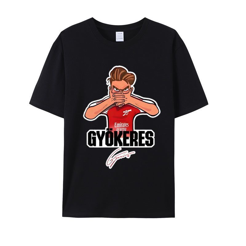 2026 Gyökeres 100%cotton Men's Shirt Arsenal Football Jersey Commemorative Shirt Summer Oversized Women's Short Sleeved Tshirt