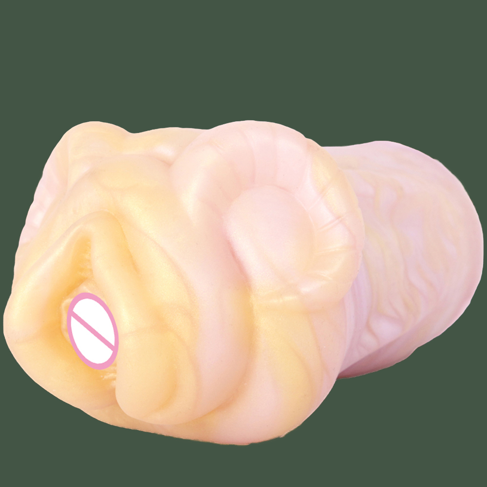GEEBA Silikon Männlicher Masturbator Tier Blowjob Saugen Penis Exerciser Realistische Vaginal Tasche Pussy Stroker Sex Spielzeug Für Männer