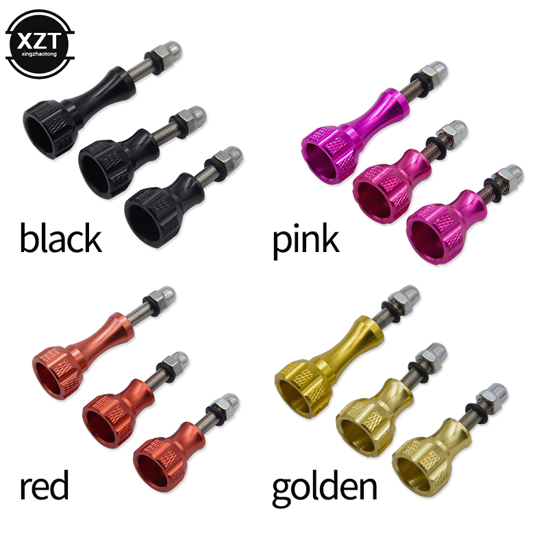 3Pcs อลูมิเนียม Thumb Knob สกรู Bolt สำหรับ GoPro Hero 7 6 5 4 Xiaomi Yi 4K Sjcam SJ4000 h9ขาตั้งกล้อง Mount Cam อุปกรณ์เสริมใหม่ล่าสุด