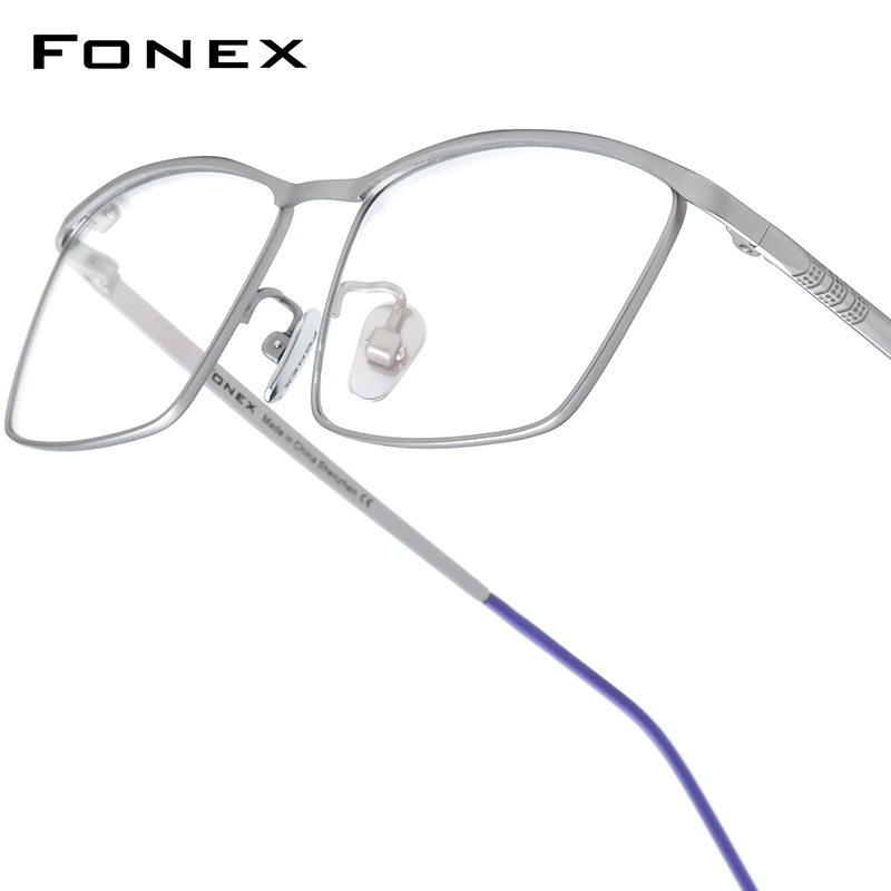 FONEX-Monture de lunettes carrée en titane pur pour hommes, lunettes ultralégères, lunettes japonaises de haute qualité, nouveau design de marque, 85726